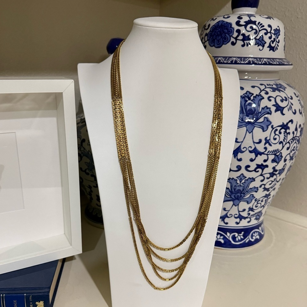 Vintage Multi-strand Monet Gold Necklace